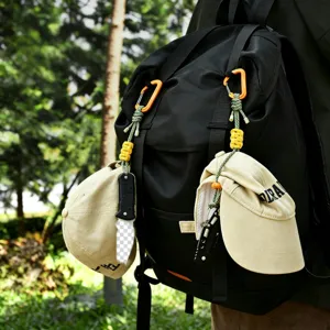Outdoor Paracord Schlüsselanhänger Karabiner Taktisch Geflochtene Seil Rucksack Zubehör