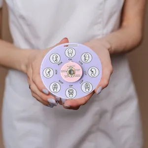 Plastic Fetal Position Wheel Magnetic Brooch Medical Teaching Model 3.35 Inch Round Design