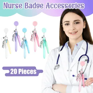 Set de accesorios para credencial de enfermera carrete retráctil 20 piezas suministros
