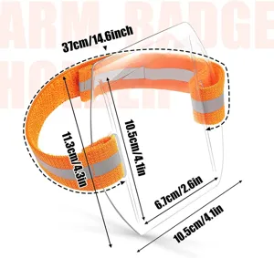 Verstellbarer Arm-Ausweishalter mit Gummizug transparente PVC-Kartenhülle für Ausweise