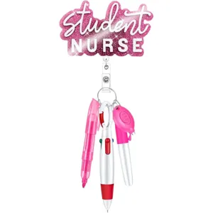Studenten Krankenschwester Badge Reel Set mit Multifunktionsstiften und medizinischem Zubehör.
