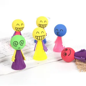 Juego de juguetes saltarines de EVA coloridos, lindas figuras de descompresión de emoji.