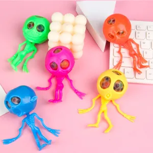 Skeleton Alien Squishy Toy Halloween Prank Squeeze Water Ball Vent Toy Stress Relief Sensory Toy