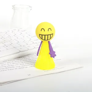 Juguete Resorte EVA Duende Saltarin Antiestres Creativo Amarillo Morado Vista Detalle New