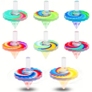 Jouet de toupie en acrylique coloré forme de fleur décompression soulagement du stress