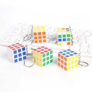 Mini 3x3 Zauberwürfel Schlüsselanhänger bunter Puzzlewürfel tragbarer Rucksack Anhänger