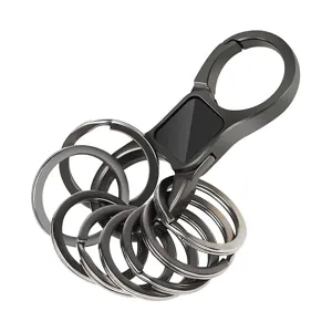 Portachiavi a Sgancio Rapido in Lega di Zinco Robusto Fermaglio per Chiavi in Metallo a Doppio Anello Con Anelli Rimovibili Accessorio Organizzatore