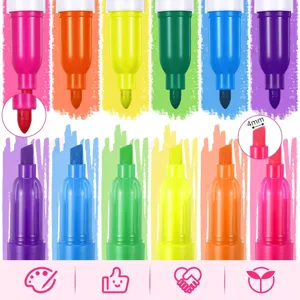 Buntes Markierungsstift-Set mit 4 mm Spitzenart, lebendige Aquarellstifte zum Zeichnen neu.