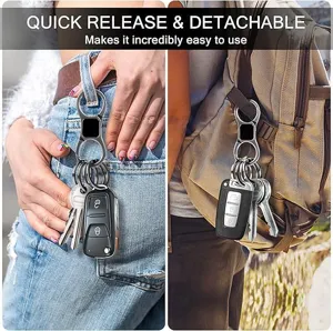 Portachiavi a sgancio rapido in metallo staccabile per chiavi zaino jeans uso quot.