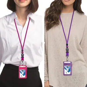 Cordón ajustable lanyard con portatarjetas de identificación hebilla de seguridad para oficina