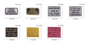 Glitter embroidered patches with funny quotes, DIY clothing jacket backpack accessories.