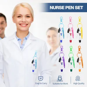 Mini Krankenschwester Stiftset mit Schlüsselanhänger, tragbares Werkzeug Geschenk für Pflege.
