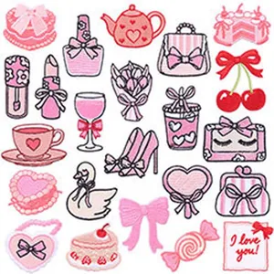 Set de parches bordados rosas bonitos para ropa sombreros bolsos accesorios decorativos