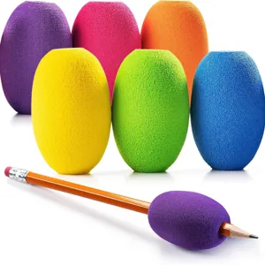 Ergonomische Schuimspons Potloodgrepen Voor Kinderen Handschrift Houdingscorrectie Kleurrijke Zachte Schrifthulp Kussen Kantoorbenodigdheden Accessoire