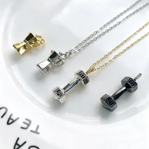 Pendatifs créatifs en métal haltère et cafetière moka accessoires de bijoux DIY chics.
