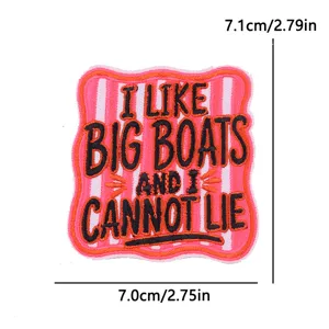 Embroidered patch DIY decorative badge with funny quote design for clothing and bags.