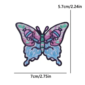 Beautiful butterfly embroidery patch for DIY clothing, jackets, and bags decoration.