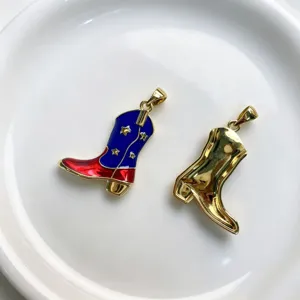 Ciondolo stivale cowboy del Giorno dell'Indipendenza americana gioielli accessori moda tendenza