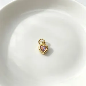 Vergoldeter bunter Zirkon Herz Anhänger DIY Schmuck Halskette Accessoire Charms