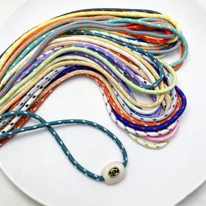 3MM Bunte Gepunktete Polyesterkordel DIY Handgemachte Geflochtene Halskette Zubehör