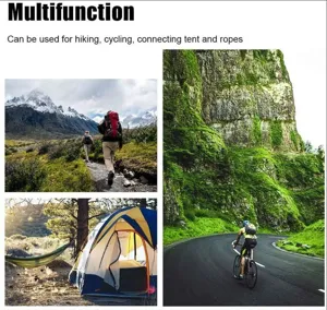 Multifunktionaler Outdoor-Karabiner und Kletterzubehör Detailansicht für Wandern.