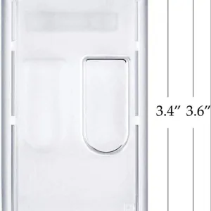 Verticale transparante PC ID-houder met schuifvenster, heldere plastic kaarthouder.
