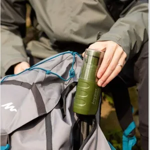 Draagbaar buiten waterfilter survival rietje zuiveraar voor kamperen en wandelen gebruik.