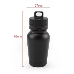 Contenitore impermeabile per pillole in lega di alluminio vista dettagliata 66x27mm