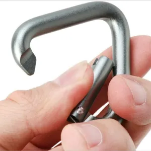 Moschettone triangolare in lega di alluminio resistente per campeggio all'aperto e arrampicata