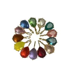 Ciondoli a goccia in zirconia cubica colorata set da 13 colori per gioielli vista principale