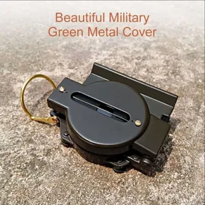 Boussole tactique militaire boîtier métal vert équipement survie camping en plein air box