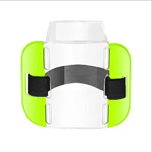 Arm Badge Houder Transparante PVC Kaarthouder Met Verstelbare Elastische Band Voor Buitenwerk Kantoor Badge Beschermer