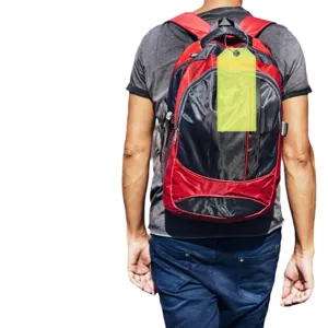 Transparent waterproof vertical luggage tag card holder ID badge PVC clear pocket protector