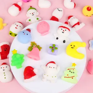 Natale giocattoli squishy simpatici antistress mini figurine set regali per bambini