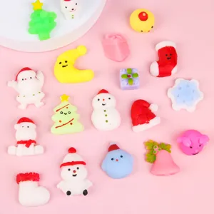 Natale Mochi Squishy giocattoli set, simpatici mini decompressione sensoriale regali.