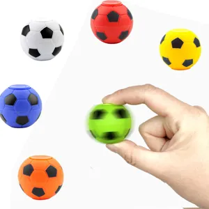 Plastic Football Fidget Spinner Toy Novelty Stress Relief Finger Spinner Rotating Toy For Youth Adults Daily Entertainment