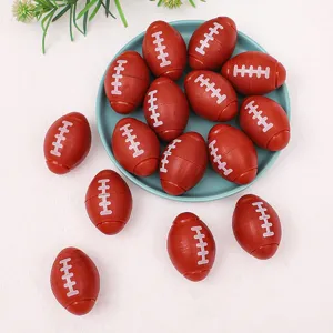 Football fidget spinner stress relief toy set, red plastic decompression toy for kids and adults.
