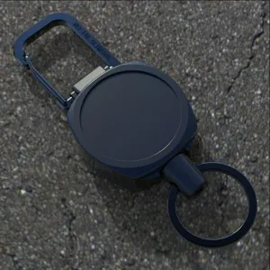 Retractable Badge Reel Metal Heavy Duty Retractable Keychain Carabiner ID Badge Holder Pull Key Ring For Office Outdoor