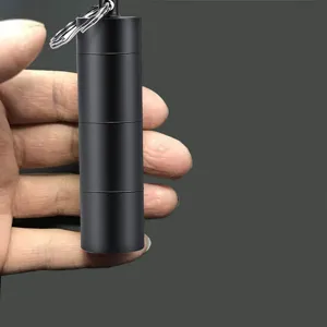 Outdoor aluminum alloy waterproof capsule pill box and portable survival container for gear.