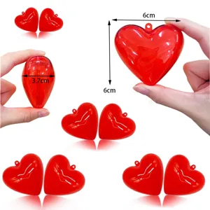 Scatola caramelle cuore plastica rossa contenitore regalo trasparente per festa di San Valentino