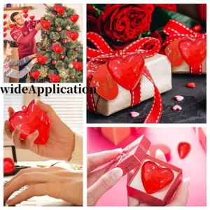 Scatola di caramelle in plastica cuore rosso confezione regalo San Valentino decorazione