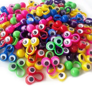 Anneaux yeux mobiles en plastique colore jouets rigolos pour fete lot en gros