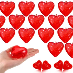 Scatola di caramelle a cuore in plastica trasparente rossa confezione regalo San Valentino