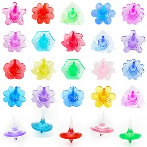 Colorful Acrylic Crystal Fidget Spinner Mixed Shapes Stress Relief Toy Transparent Plastic Finger Spinner For Kids Adults