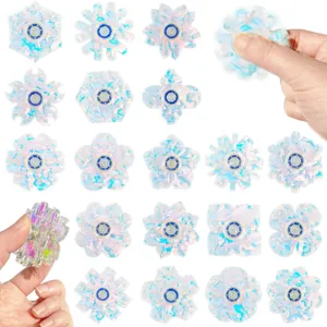 Colorful fidget spinner detail showcasing various aurora ripple geometric shapes and smooth bearing.