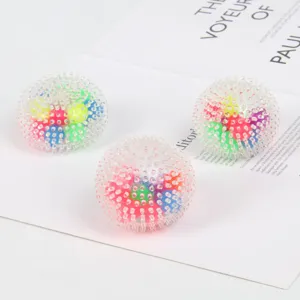 Rainbow grape decompression stress relief ball TPR soft rubber sensory fidget toy detail view