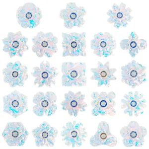 Detailed close-up view of colorful iridescent laser water ripple fidget spinner variety.