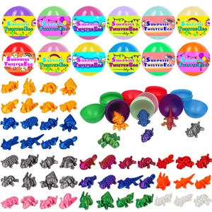 Uova sorpresa di animali stampati in 3D 45mm giocattoli box cieco per regali di bambini.
