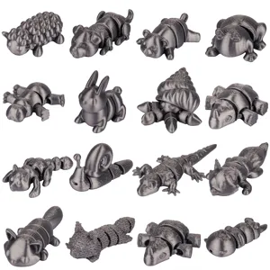 Giocattoli animali articolati stampati in 3D, mini figure flessibili 45mm scatola sorpresa