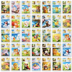 Puzzle scorrevole cartone animato labirinto piatto 16 griglie giocattolo educativo animale carino.